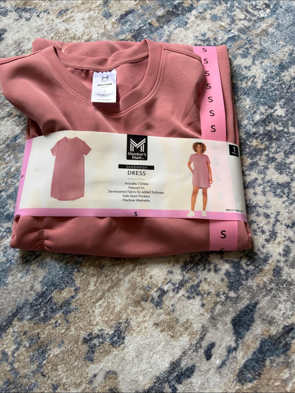 Member's Mark Sandwash Dress - Dusty Rose